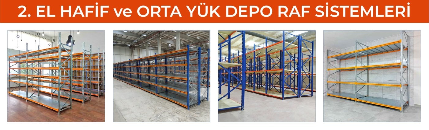2. el hafif ve orta yük depo raf sistemleri Zemraf