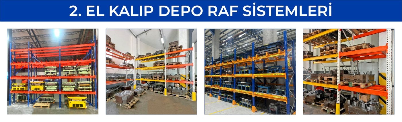 2. el kalıp depo raf sistemleri Zemraf