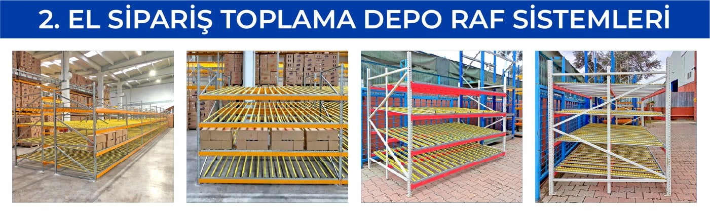 2. el sipariş toplama depo raf sistemleri Zemraf