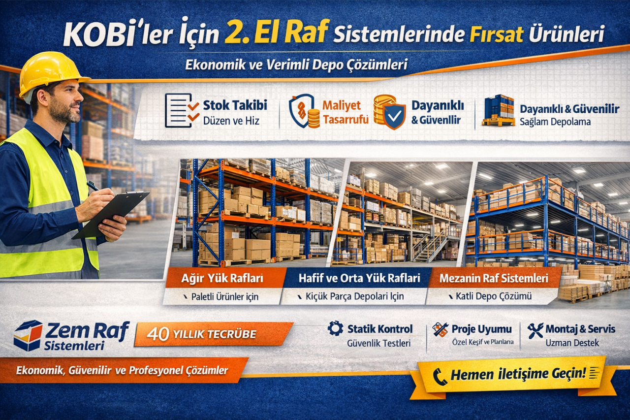 KOBİ’ler İçin Depo Rehberi: 2. El Raf Sistemlerinde Fırsat Ürünleri