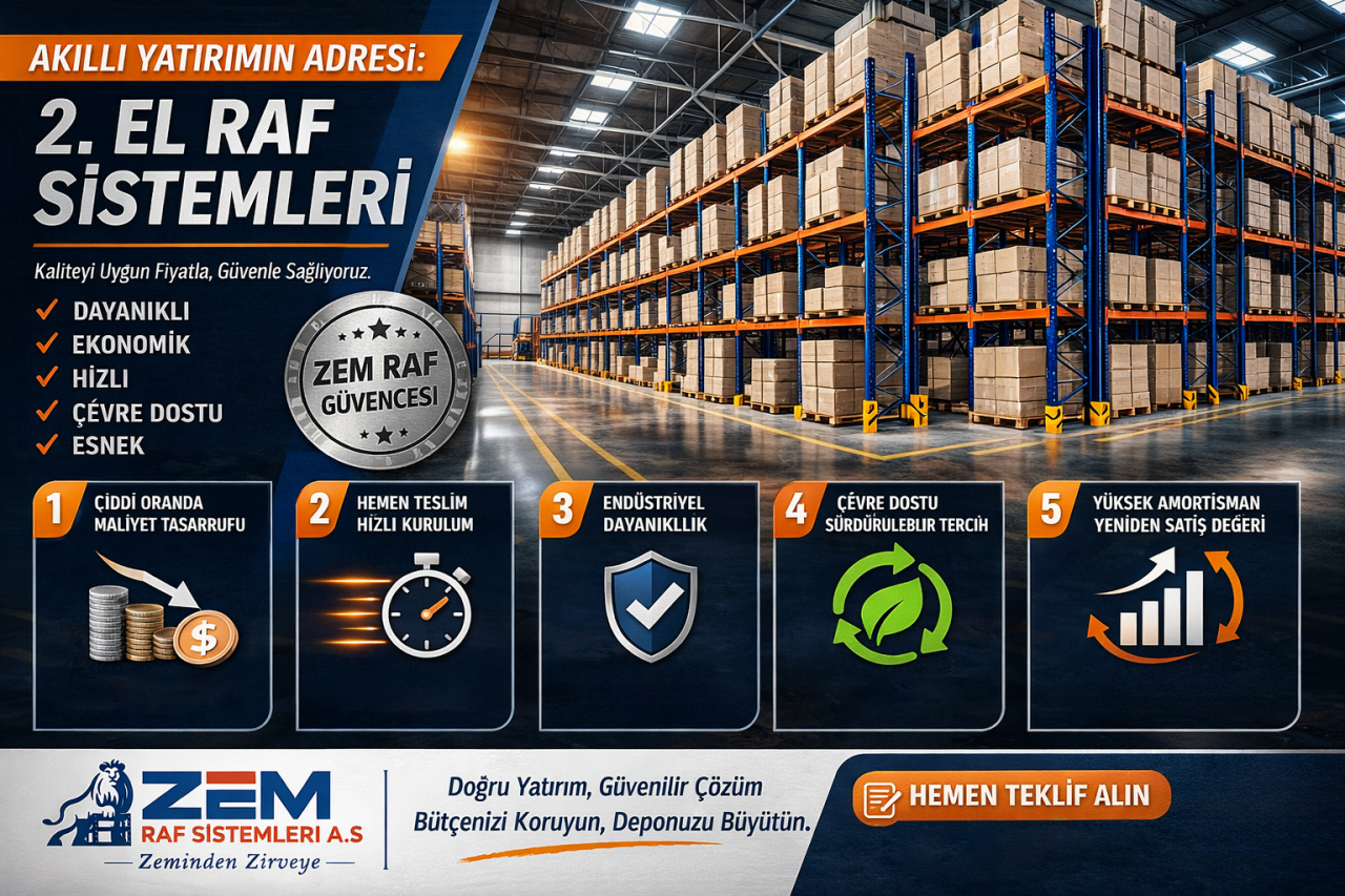 Neden Sıfır Değil de 2. El Raf? İşletmenizin Bütçesini Koruyan 5 Neden