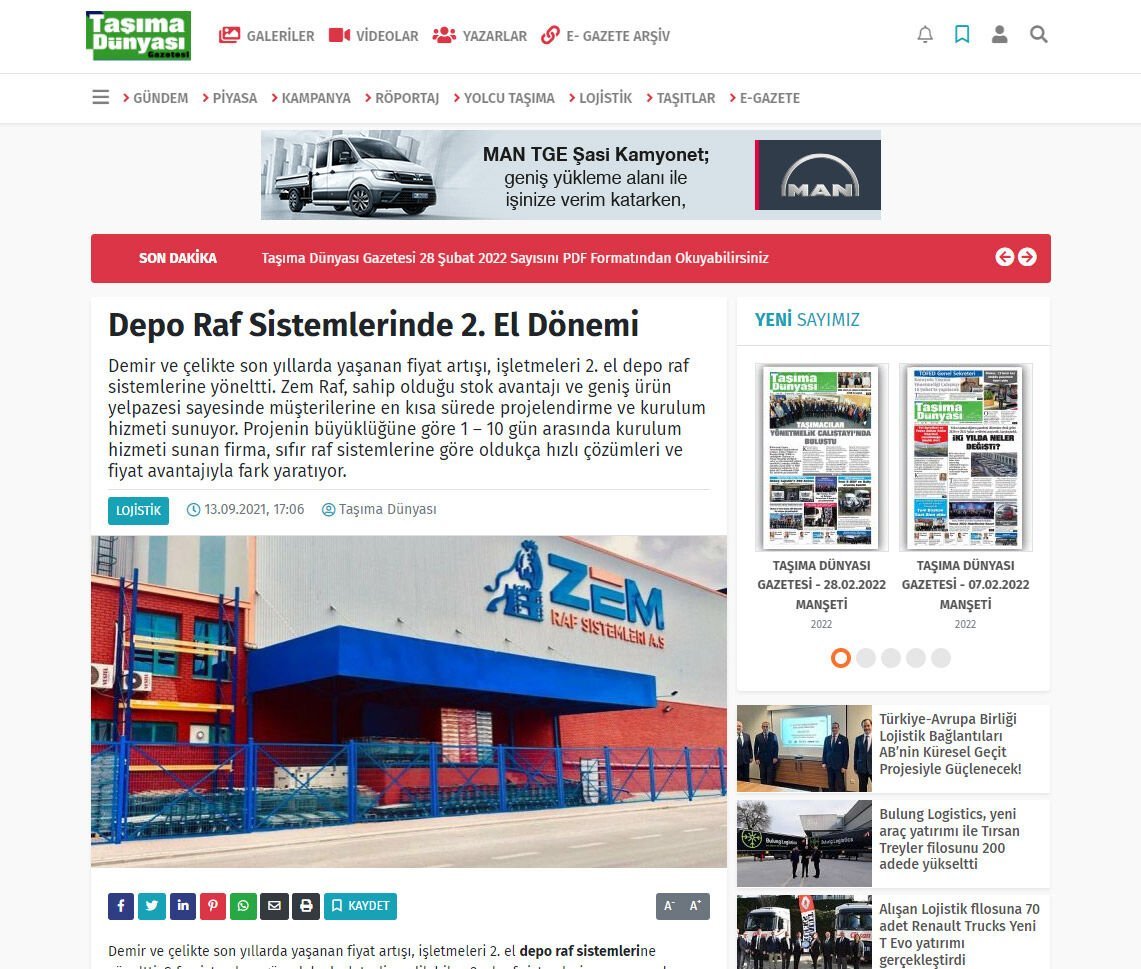 Depo ve Raf Sistemlerinde 2. El Dönemi