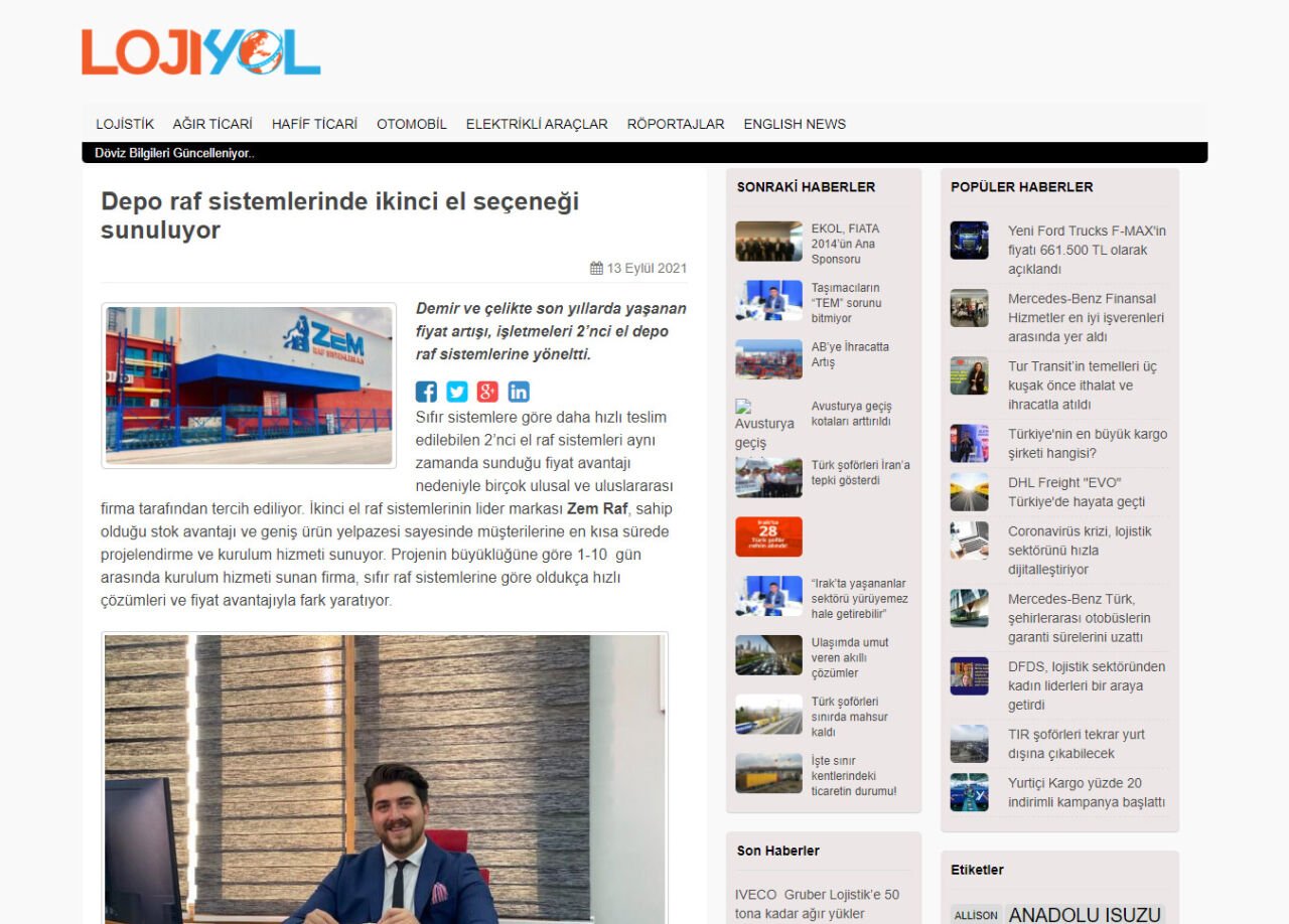 Depo ve Raf Sistemlerinde İkinci El Seçeneği Sunuluyor