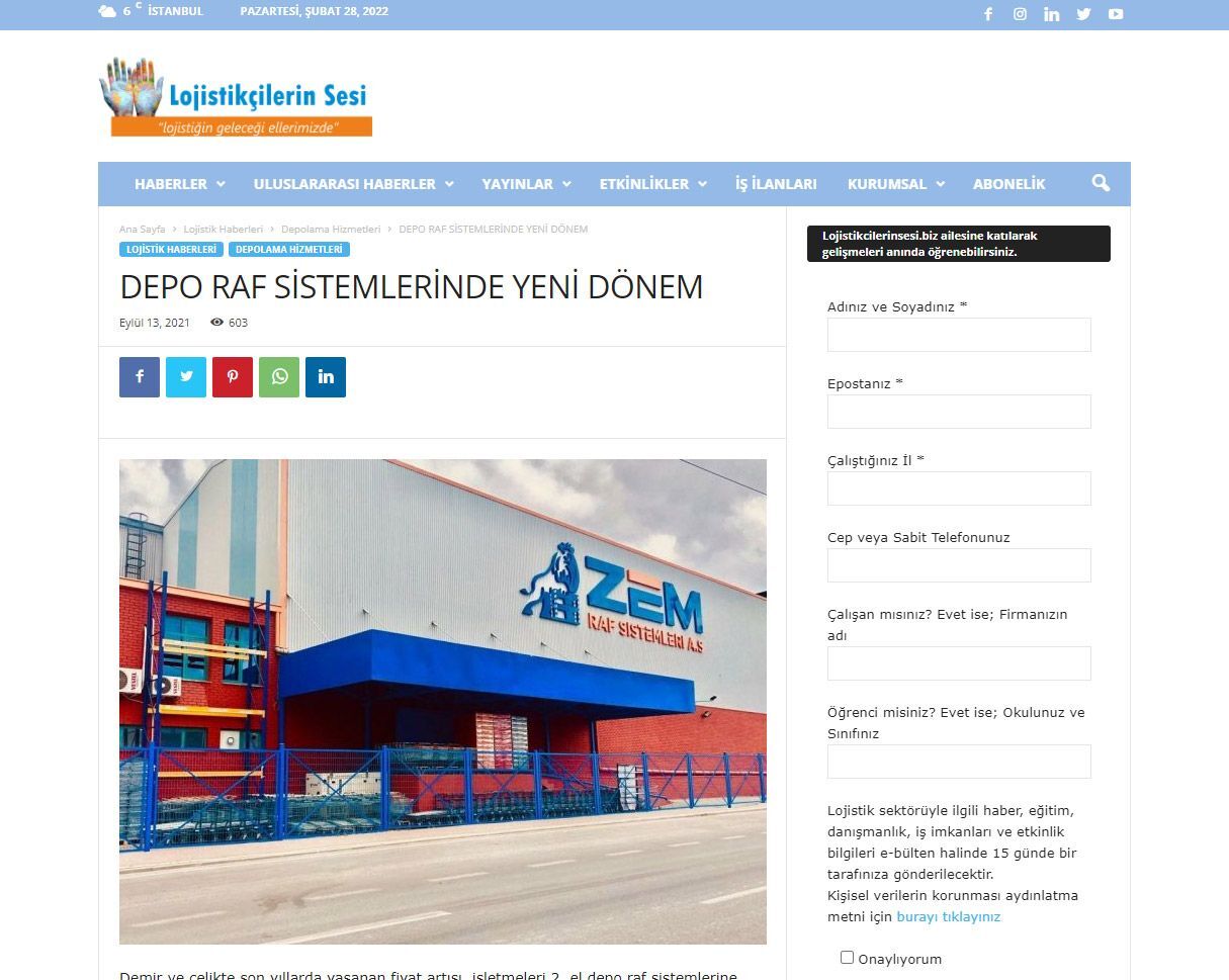 Depo ve Raf Sistemlerinde Yeni Dönem