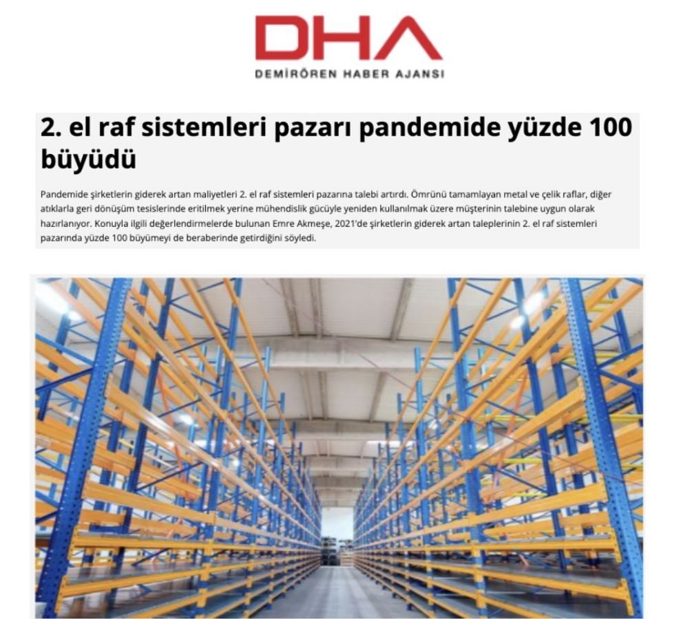 2. El Raf Sistemleri Pazarı Pandemide Yüzde 100 Büyüdü