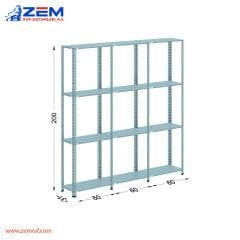 Çelik Arşiv Ünitesi 4 Katlı H: 200 cm 3'lü Set