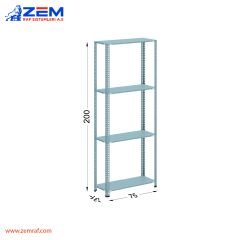 Çelik Raf 4 Katlı H: 200 cm 31X75