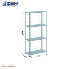 Çelik Raf 4 Katlı H: 200 cm 43X93