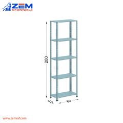 Çelik Raf 5 Katlı H: 200 cm 31X60