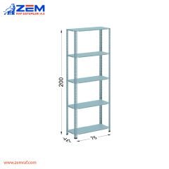 Çelik Raf 5 Katlı H: 200 cm 31X75