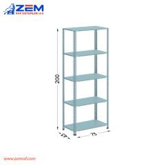 Çelik Raf 5 Katlı H: 200 cm 43X75