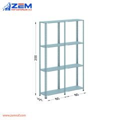 Çelik Raf 4 Katlı H: 200 cm 2'li Set 31X60