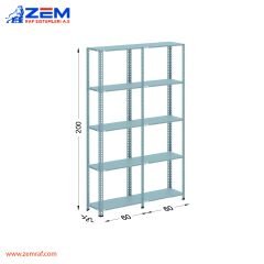 Çelik Raf 5 Katlı H: 200 cm 2'li Set 31X60