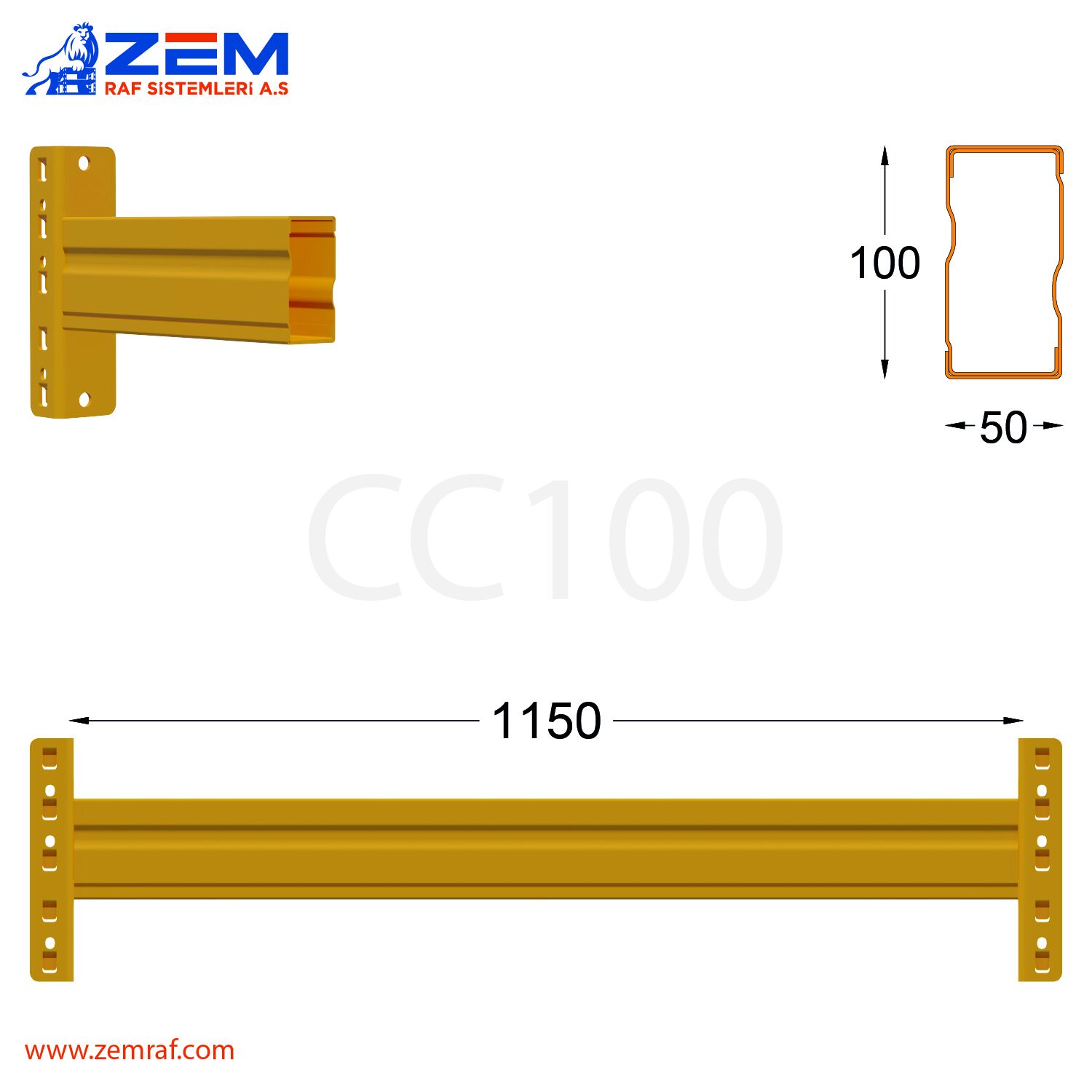 CC 100 Travers 1150 mm