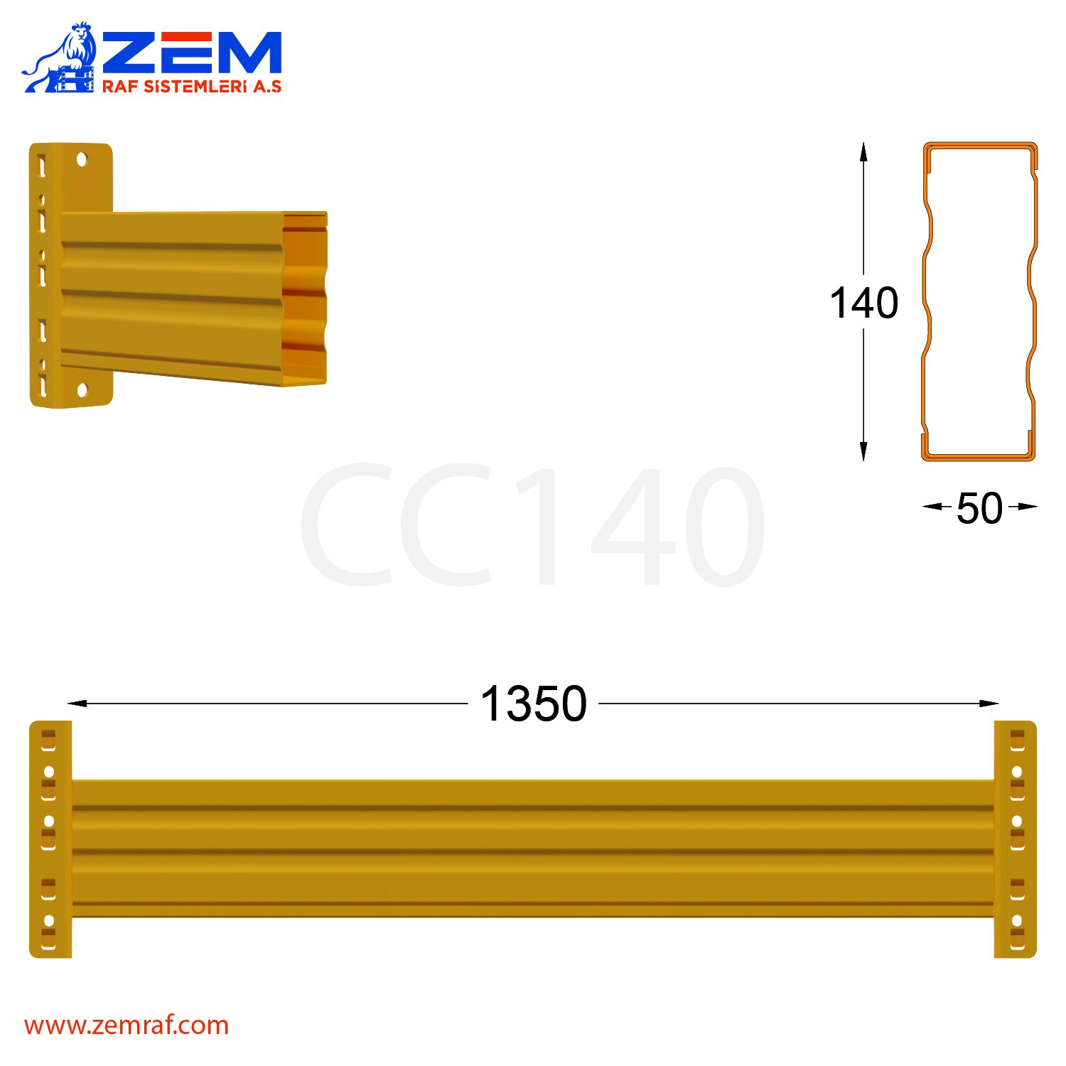 CC 140 Travers 1350 mm