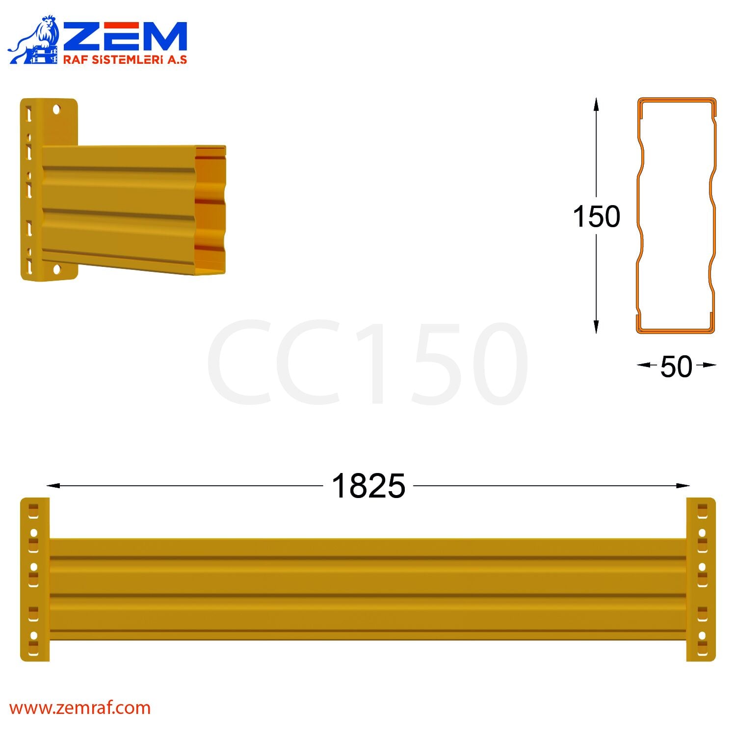 CC 150 Travers 1825 mm