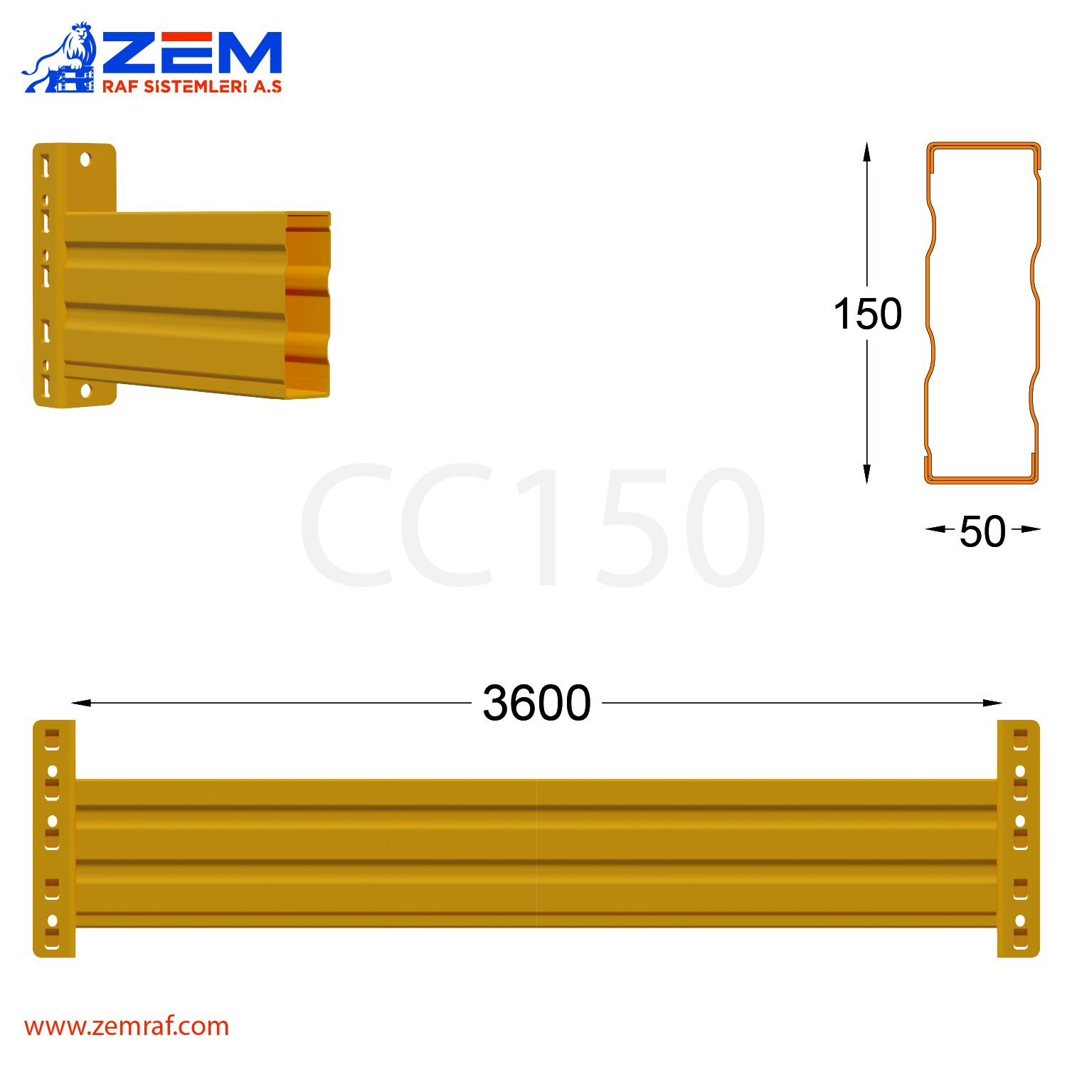 CC 150 Travers 3600 mm