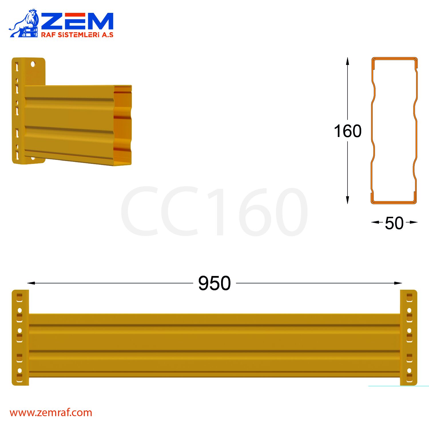 CC 160 Travers 950 mm