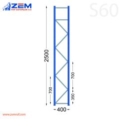 S60 Ayak Takımı H: 2500 mm Derinlik 400 mm