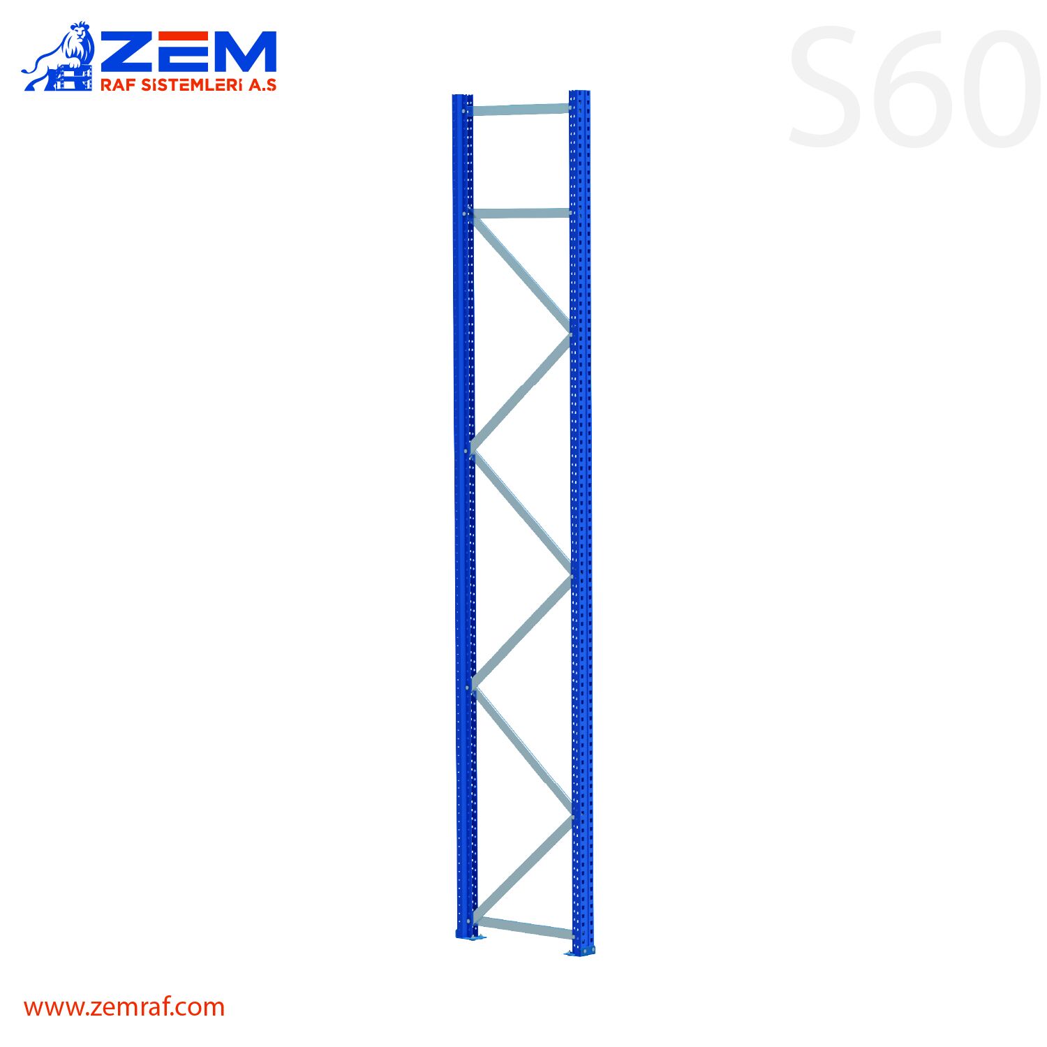 S60 Ayak Takımı H: 2500 mm Derinlik 500 mm