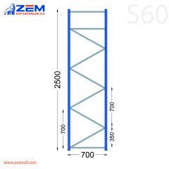 S60 Ayak Takımı H: 2500 mm Derinlik 700 mm