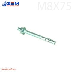 M8 X 75 Çelik Dübel Klipsli
