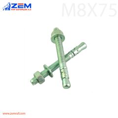 M8 X 75 Çelik Dübel Klipsli