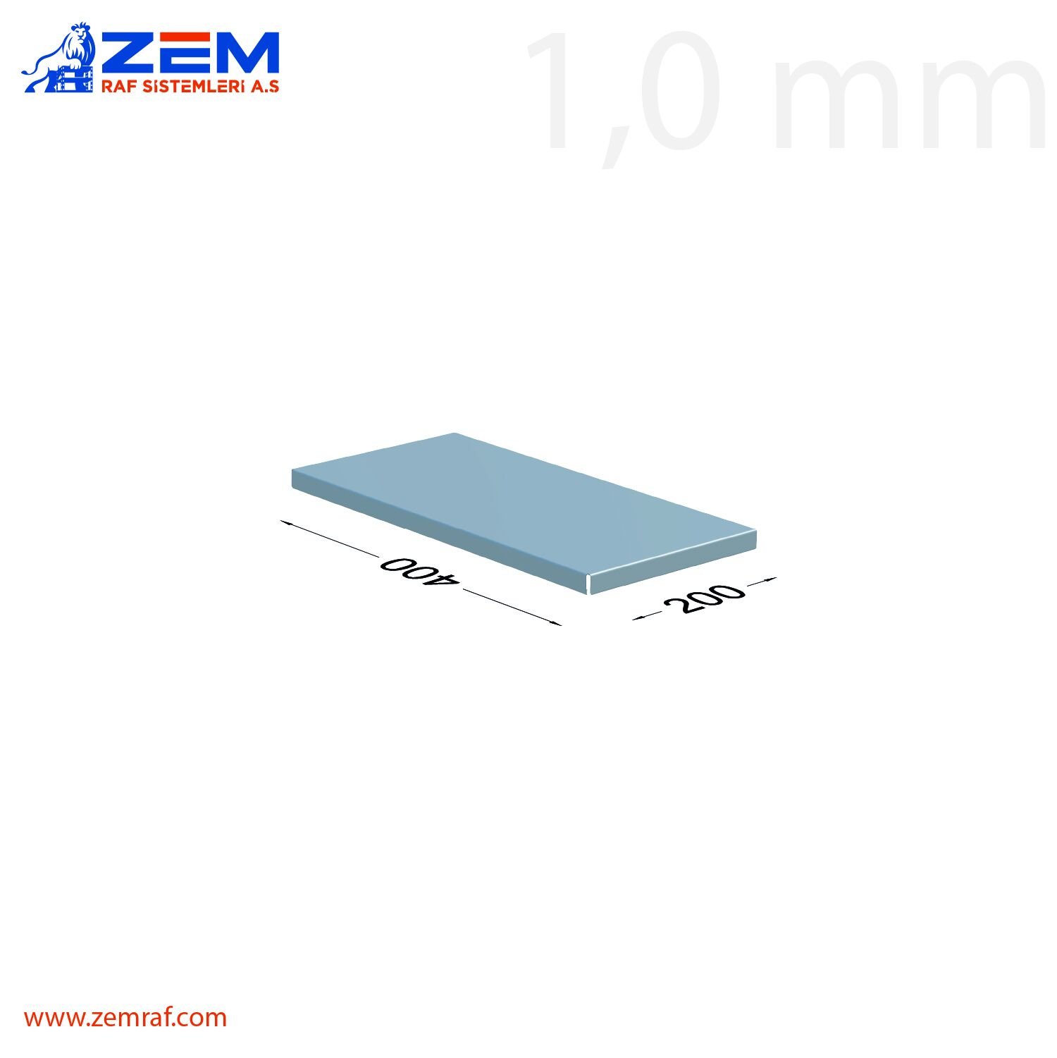 Z Tabla 200 1.0 mm - 400 mm