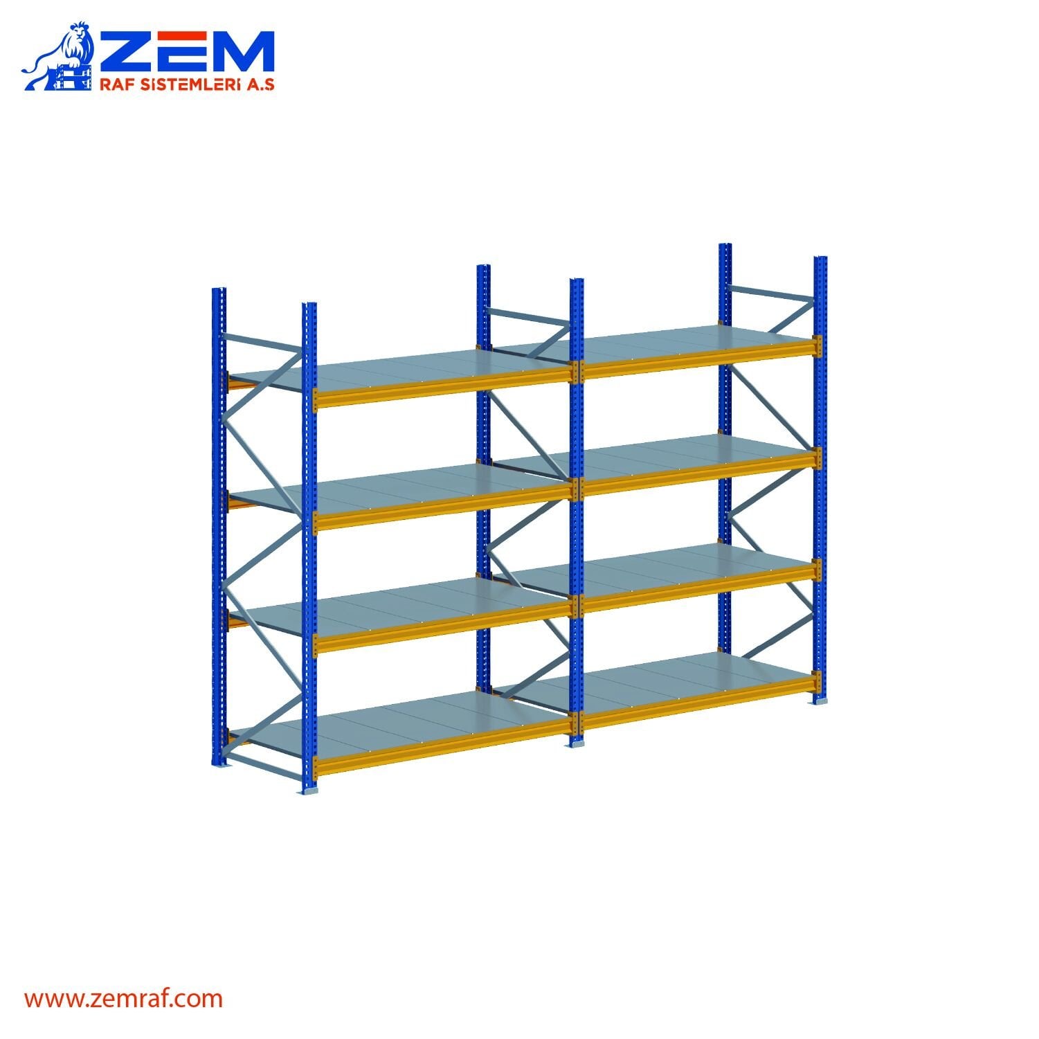 Hafif Depolama Ünitesi 4 Katlı H:2000 mm 2'li Set