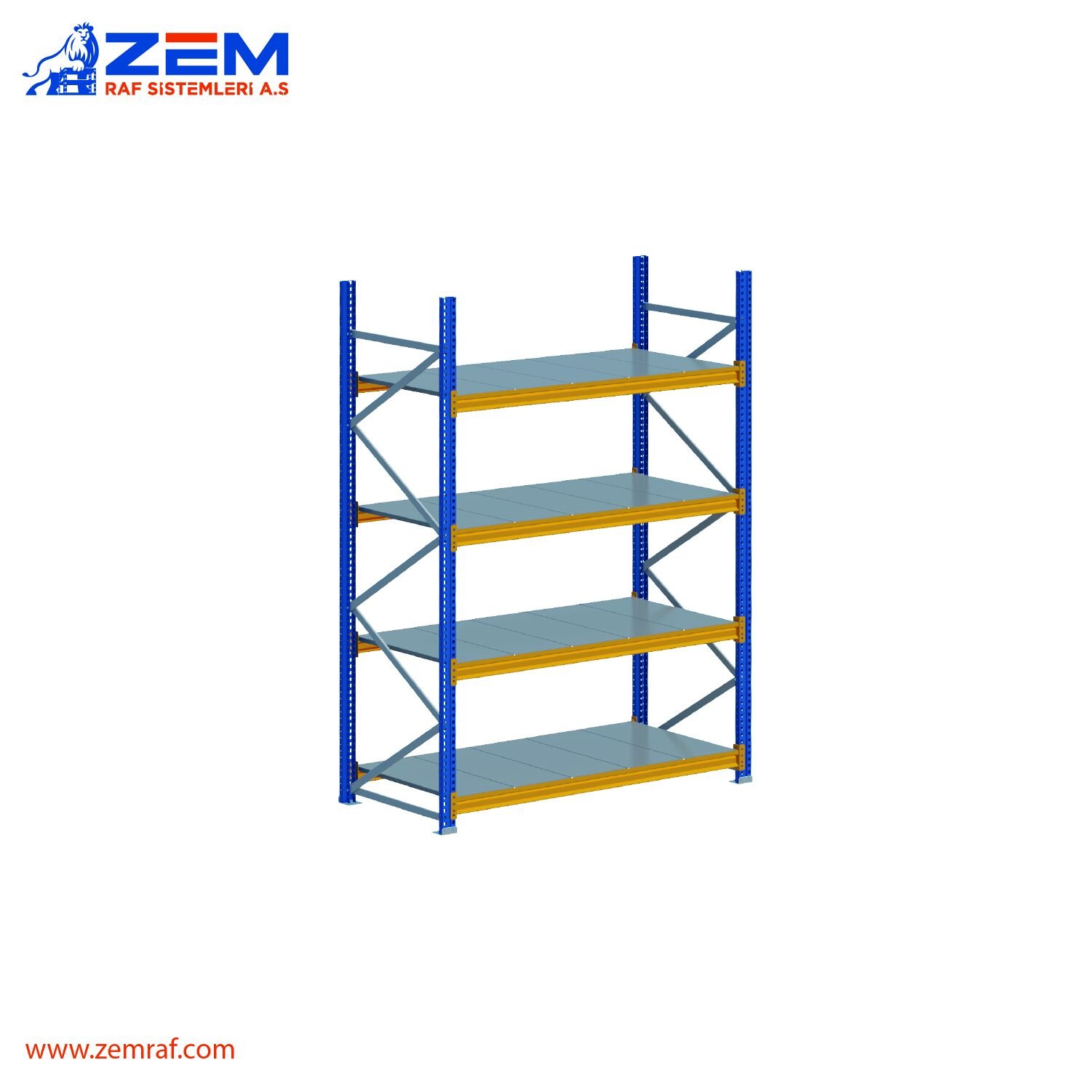 Hafif Depolama Ünitesi 4 Katlı H:2000 mm