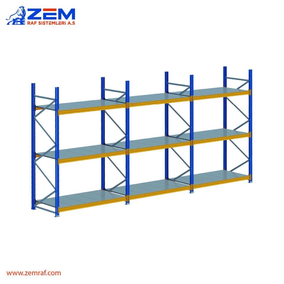 Hafif Depolama Ünitesi 3 Katlı H:2000 mm 3'lü Set