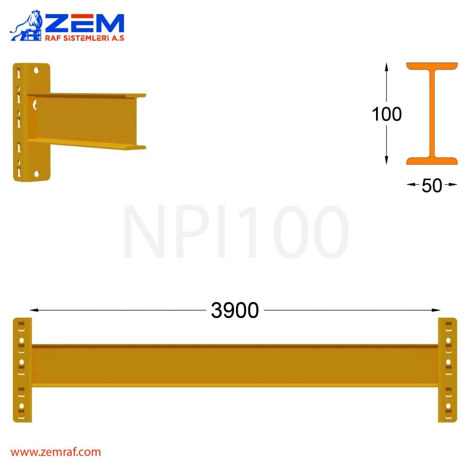 NPI 100 Travers Delta Konnektör 3900 mm